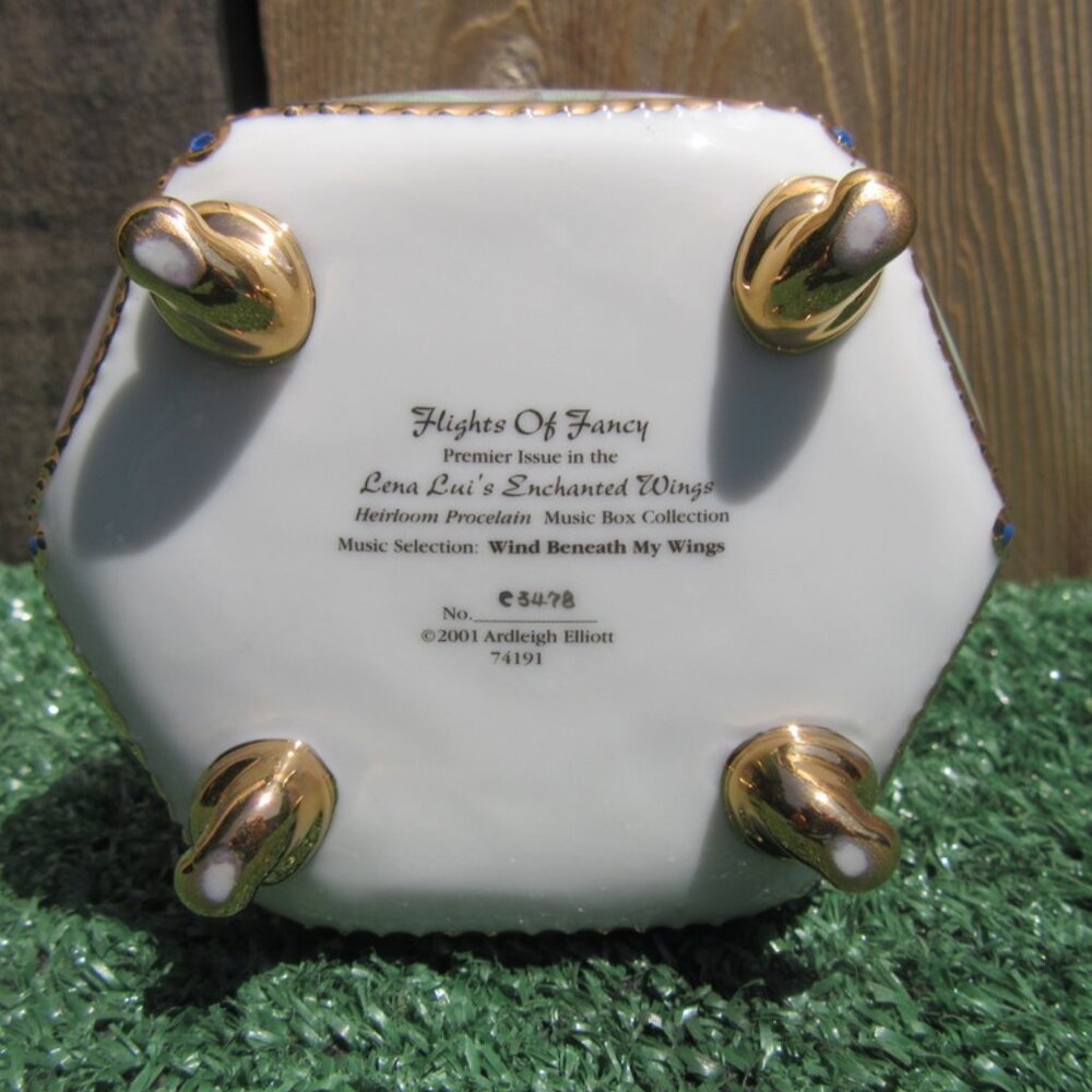 Lena Lui Liu Enchanted Wings Flights Of Fancy Butterfly Music Trinket Box - Picture 9 of 10